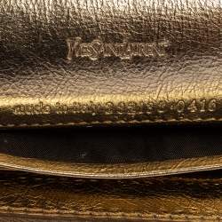 Pre Owned Yves Saint Laurent Metallic Gold Leather Belle De Jour Chain Clutch