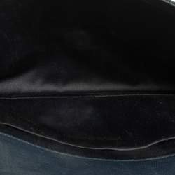 Pre Owned Yves Saint Laurent Blue Leather Y-Ligne Clutch