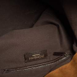 Pre Owned Yves Saint Laurent Brown Leather Large Downtown Tote