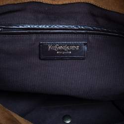 Pre Owned Yves Saint Laurent Brown Leather Large Downtown Tote