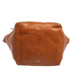Pre Owned Yves Saint Laurent Brown Leather Large Downtown Tote