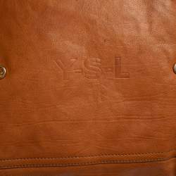 Pre Owned Yves Saint Laurent Brown Leather Large Downtown Tote