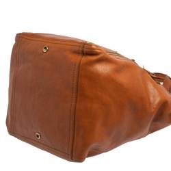 Pre Owned Yves Saint Laurent Brown Leather Large Downtown Tote