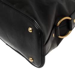 Pre Owned حقيبة ايف سان لوران ميوز كبيرة جلد أسود 