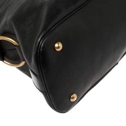 Pre Owned حقيبة ايف سان لوران ميوز كبيرة جلد أسود 