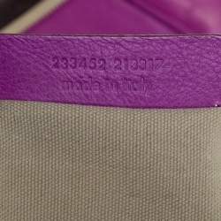 Pre Owned Yves Saint Laurent Purple Leather Charms Tote