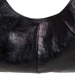 Pre Owned Yves Saint Laurent Black Leather Mombasa Hobo