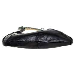Pre Owned Yves Saint Laurent Black Leather Mombasa Hobo