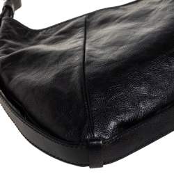 Pre Owned Yves Saint Laurent Black Leather Mombasa Hobo