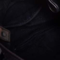 Pre Owned Yves Saint Laurent Black Leather Mombasa Hobo