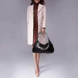Pre Owned Yves Saint Laurent Black Leather Mombasa Hobo