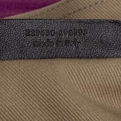 Pre Owned Yves Saint Laurent Magenta Leather and Canvas Muse Two Satchel