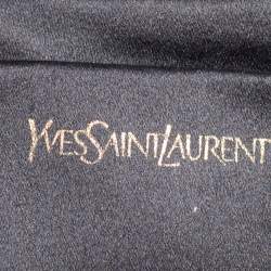 مملوكة مسبقًا Yves Saint Laurent Black Textured Leather Y-Ligne Clutch
