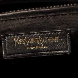 Pre Owned Yves Saint Laurent Dark Red Patent Leather Large Muse Satchel