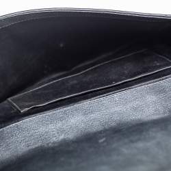 Pre Owned Yves Saint Laurent Black Textured Leather Y-Ligne Clutch