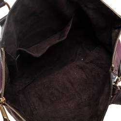 Pre Owned Yves Saint Laurent Multicolor Crease Leather Small Downtown Tote