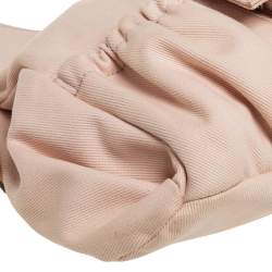 Pre Owned Yves Saint Laurent Beige Canvas and Leather Horn Mala Mala Bag