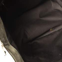 Pre Owned Yves Saint Laurent Military Green Leather Large Downtown Tote