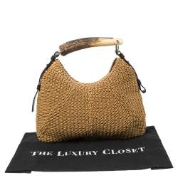 Pre Owned حقيبة هوبو أيف سان لوران مومباسا رافيا بني فاتح