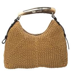 Pre Owned حقيبة هوبو أيف سان لوران مومباسا رافيا بني فاتح