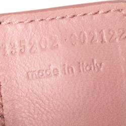 Pre Owned Yves Saint Laurent Pink//White Fabric Polka Dot Mombasa Hobo