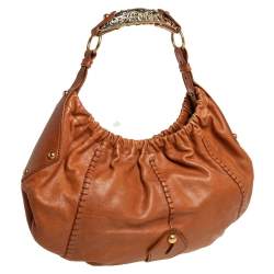 Pre Owned Yves Saint Laurent Tan Leather Vincennes Mombasa Hobo