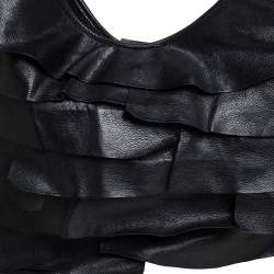 Pre Owned Yves Saint Laurent Black Leather St. Tropez Mombasa Hobo