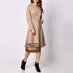 مملوكة مسبقًا Yves Saint Laurent Metallic Gold Textured Leather Emma Chain Bag