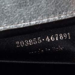 Pre Owned Yves Saint Laurent Metallic Leather Belle De Jour Flap Clutch