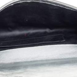 Pre Owned Yves Saint Laurent Metallic Leather Belle De Jour Flap Clutch