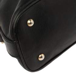 Pre Owned Yves Saint Laurent Black Leather Medium Muse Satchel