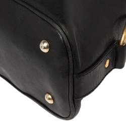 Pre Owned Yves Saint Laurent Black Leather Medium Muse Satchel