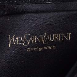 Pre Owned Yves Saint Laurent Suede and Sequins Fringe Flap Clutch