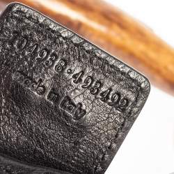 Pre Owned Yves Saint Laurent Black Leather Mini Mombasa Hobo