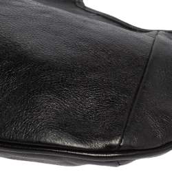 Pre Owned Yves Saint Laurent Black Leather Mini Mombasa Hobo