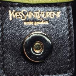 Pre Owned Yves Saint Laurent Apple Green Ostrich Mombasa Hobo 