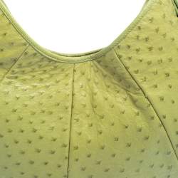 Pre Owned Yves Saint Laurent Apple Green Ostrich Mombasa Hobo 