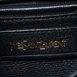 Pre Owned Yves Saint Laurent Black Leather Medium Chyc Flap Bag