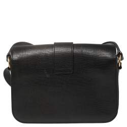 Pre Owned Yves Saint Laurent Black Leather Medium Chyc Flap Bag