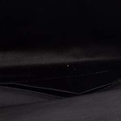 مملوكة مسبقًا حقيبة كلتش ايف سان لوران شيك جلد وشعر عجل مطبوع نقشة الفهد أسود/ بني