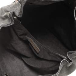 Yves Saint Laurent Tricolor Lizard Embossed Leather and Suede Large Muse Two Top Handle Bag