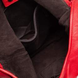 Pre Owned Yves Saint Laurent Red Leather St.Tropez Mombasa Hobo