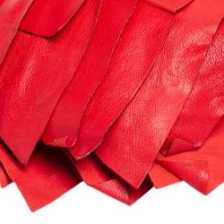 Pre Owned Yves Saint Laurent Red Leather St.Tropez Mombasa Hobo