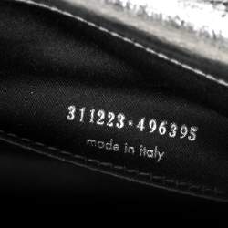 Pre Owned Yves Saint Laurent Metallic Silver Leather Belle De Jour Clutch