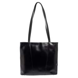 Pre Owned Yves Saint Laurent Black Leather Tote