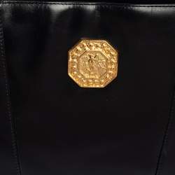 Pre Owned Yves Saint Laurent Black Leather Tote