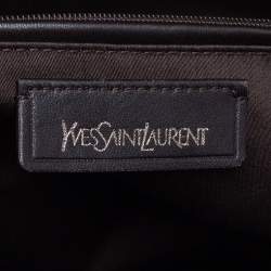 Pre Owned  حقيبة إيف سان لوران ميوز جلد عنابي لامع كبيرة