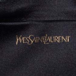 Pre Owned Yves Saint Laurent Black Patent Leather Small Belle De Jour Flap Clutch