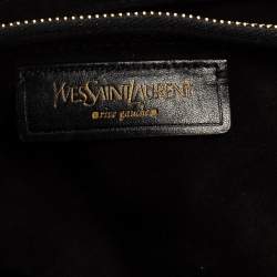 Yves Saint Laurent Black Patent Leather Large Muse Top Handle Bag
