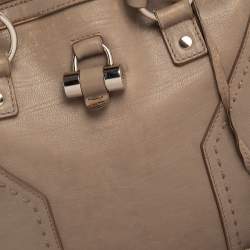 Pre Owned حقيبة ايف سان لوران موس جلد بيج كبيرة